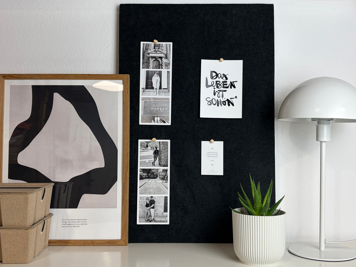 Pinnwand Pinboard Fotoboard anthrazit