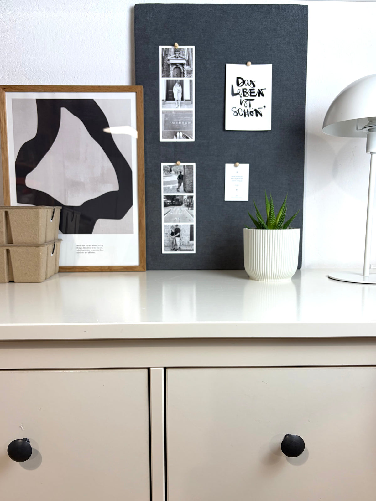 Pinnwand Pinboard Fotoboard grau