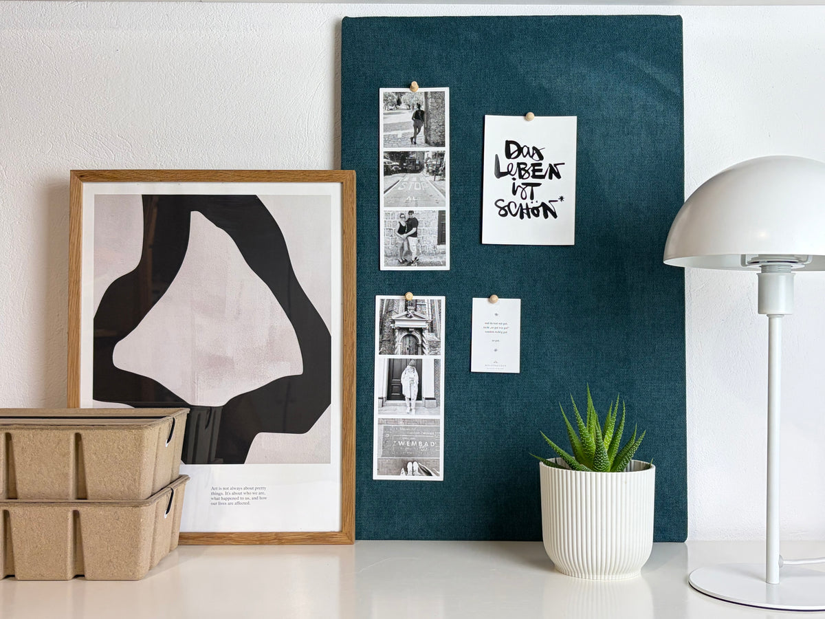 Pinnwand Pinboard Fotoboard petrol