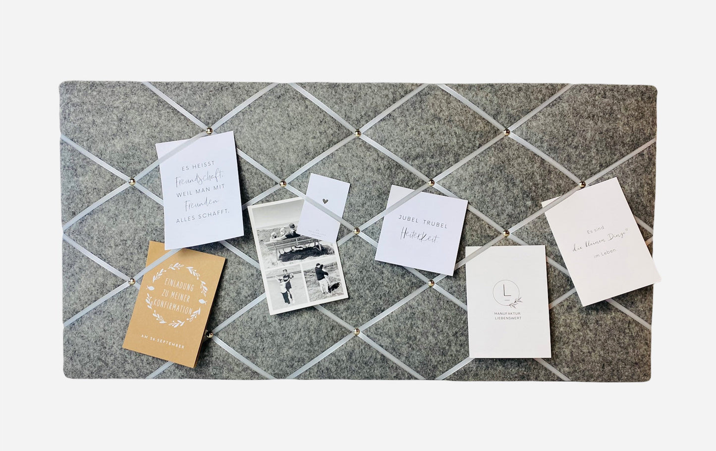 Memoboard grau Filz