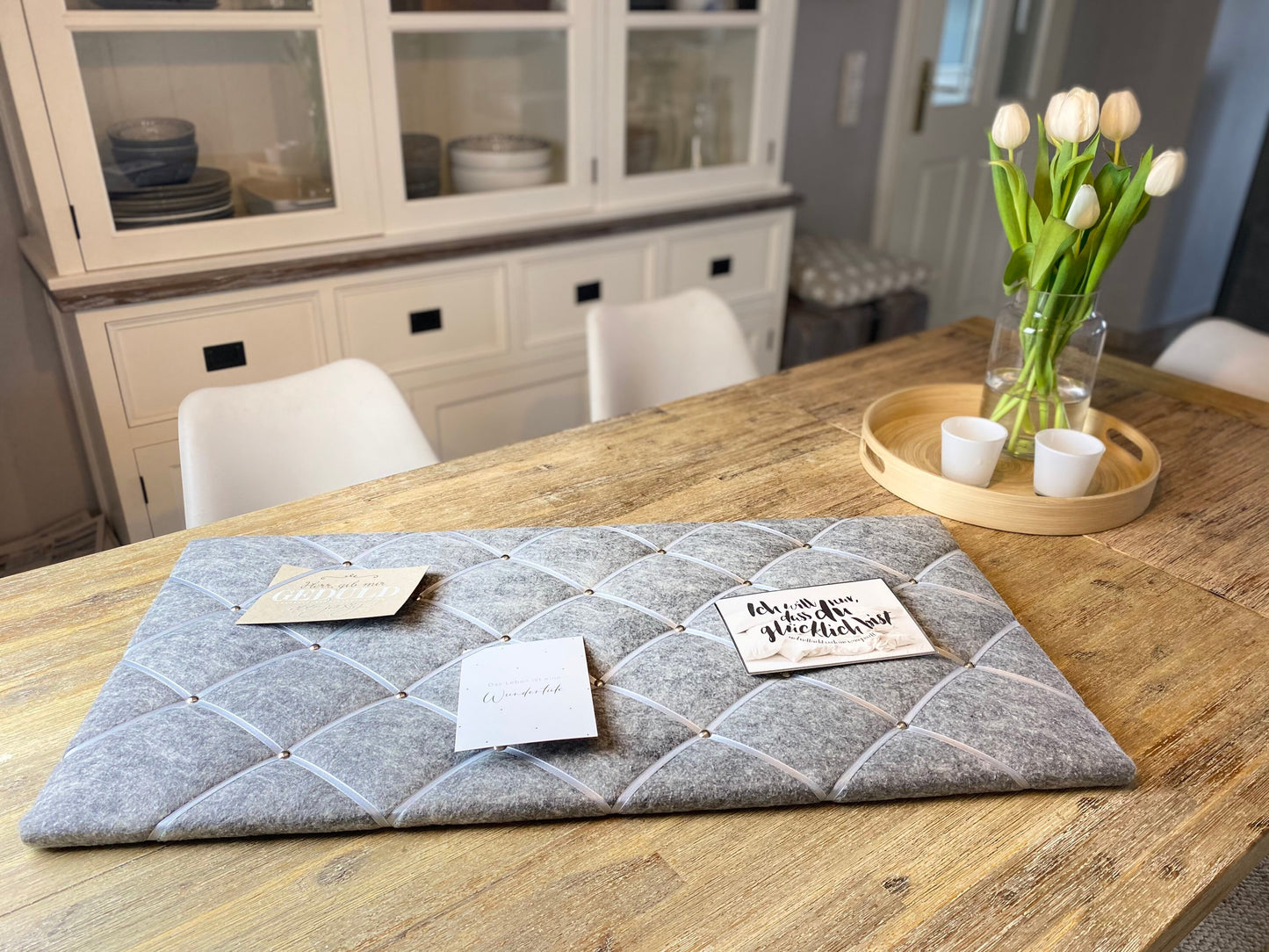Memoboard grau Filz
