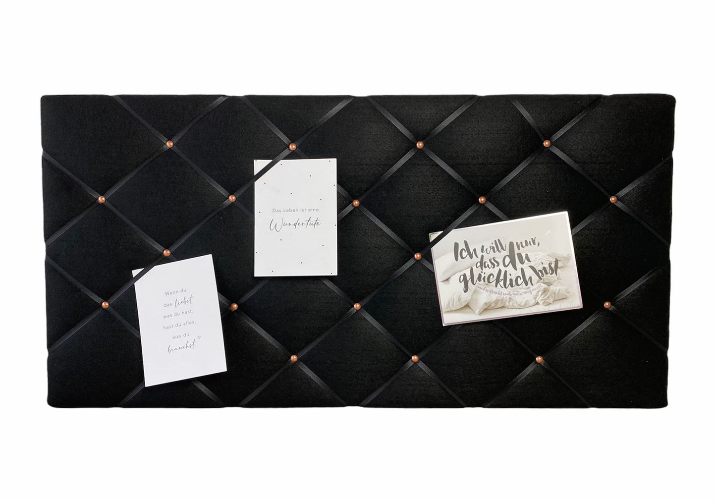 Memoboard schwarz Filz