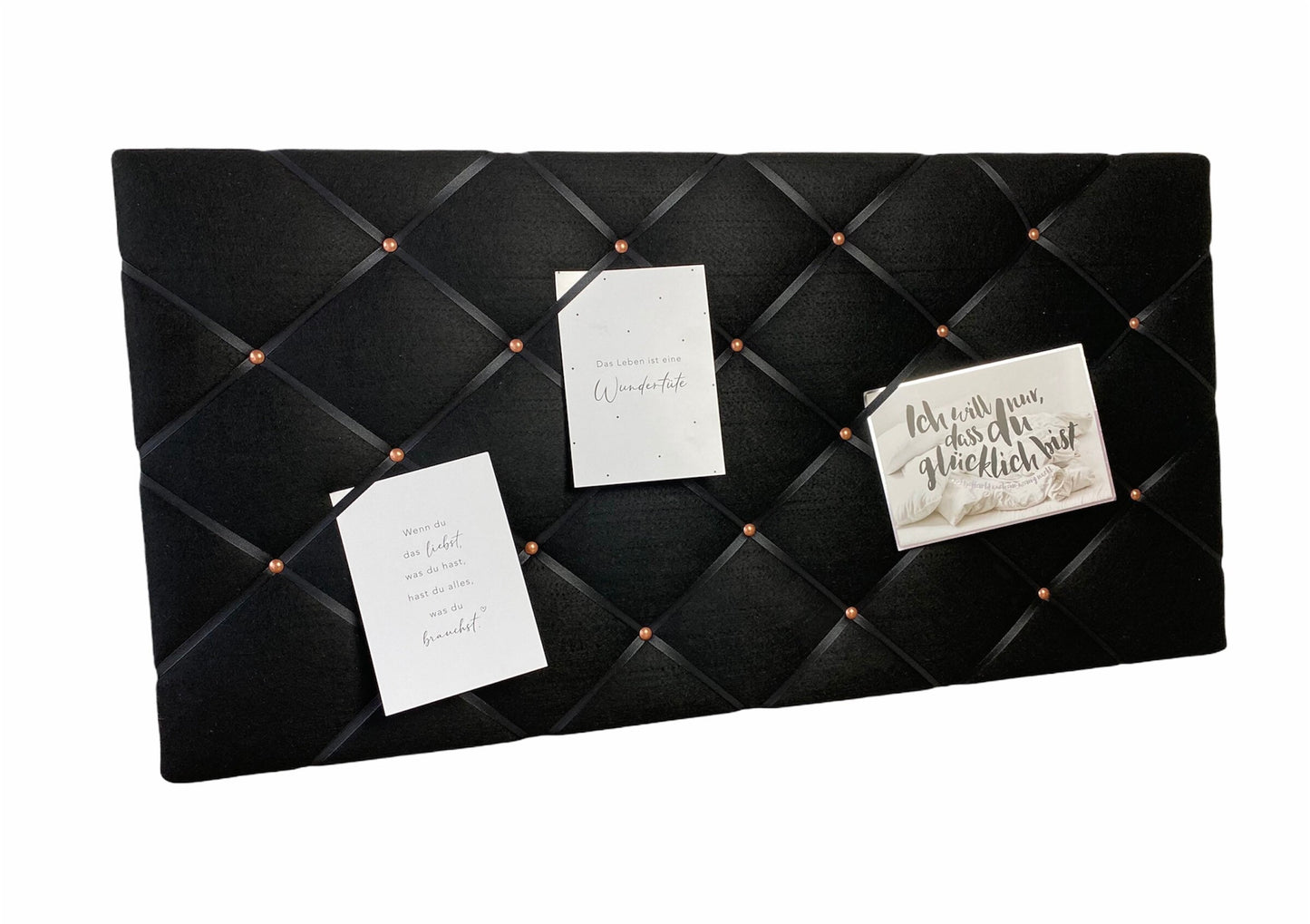 Memoboard schwarz Filz