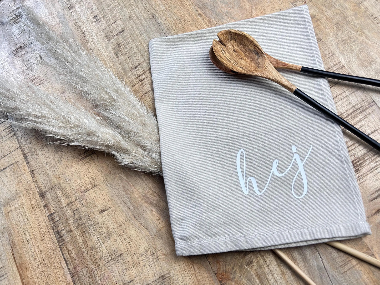 Geschirrtuch Küchenhandtuch hej beige