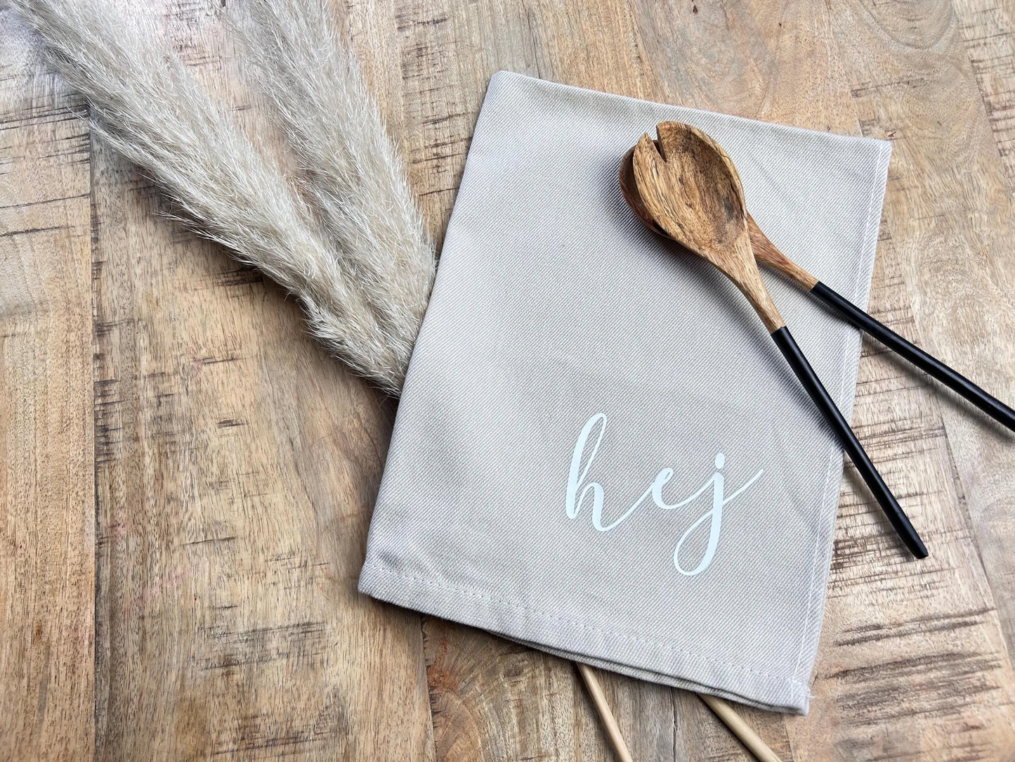 Geschirrtuch Küchenhandtuch hej beige