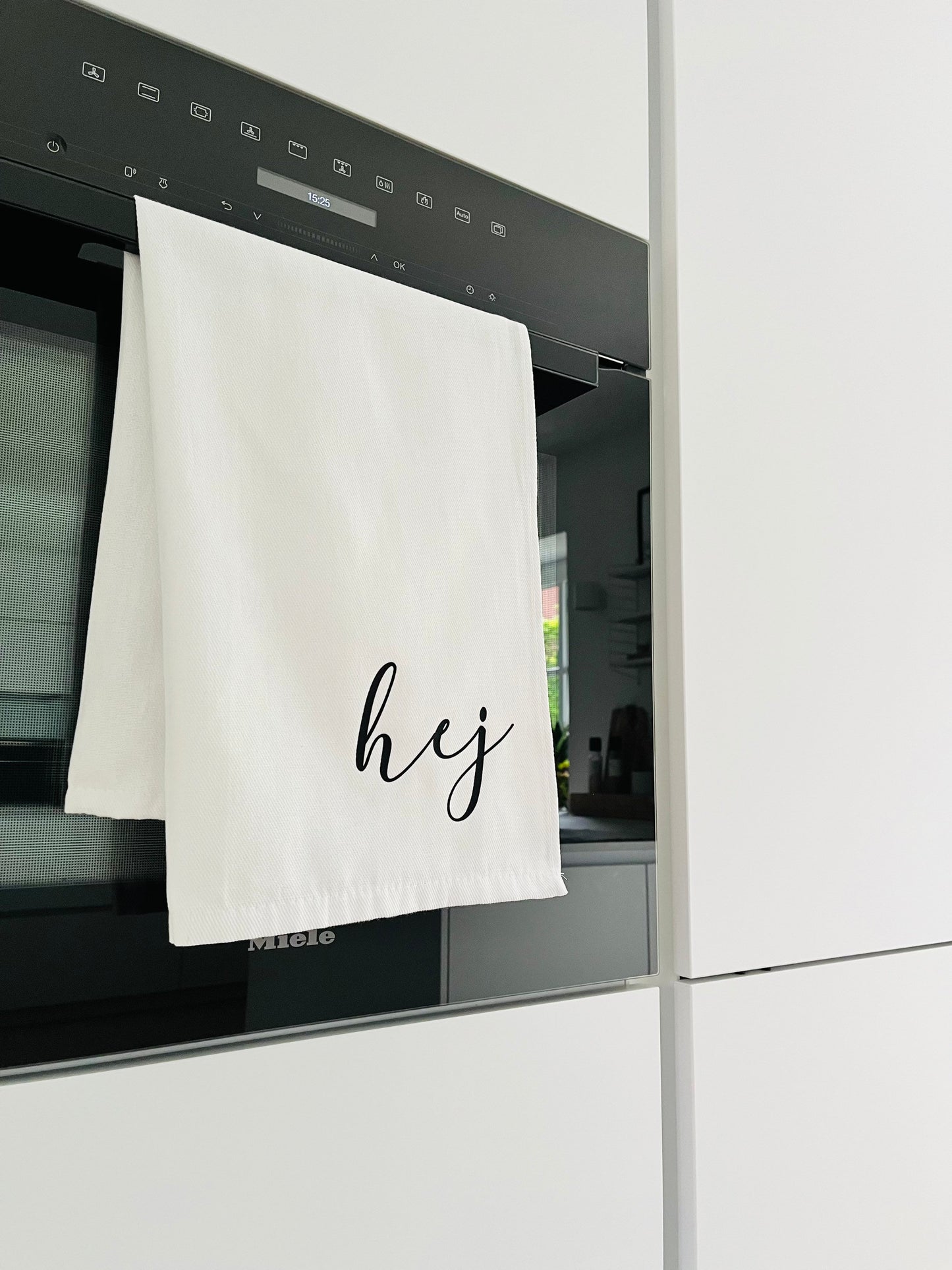 Geschirrtuch Küchenhandtuch hej weiß