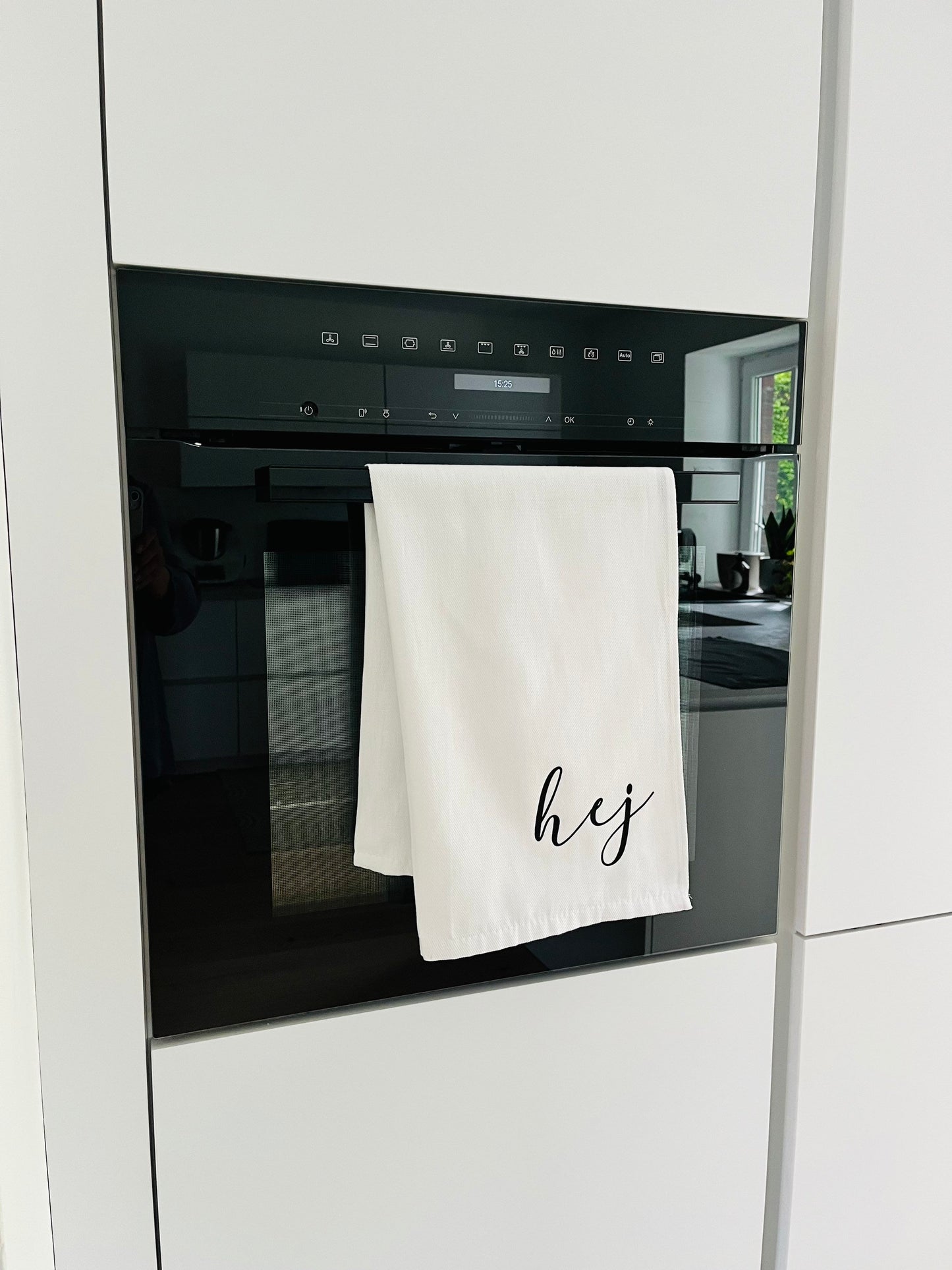 Geschirrtuch Küchenhandtuch hej weiß