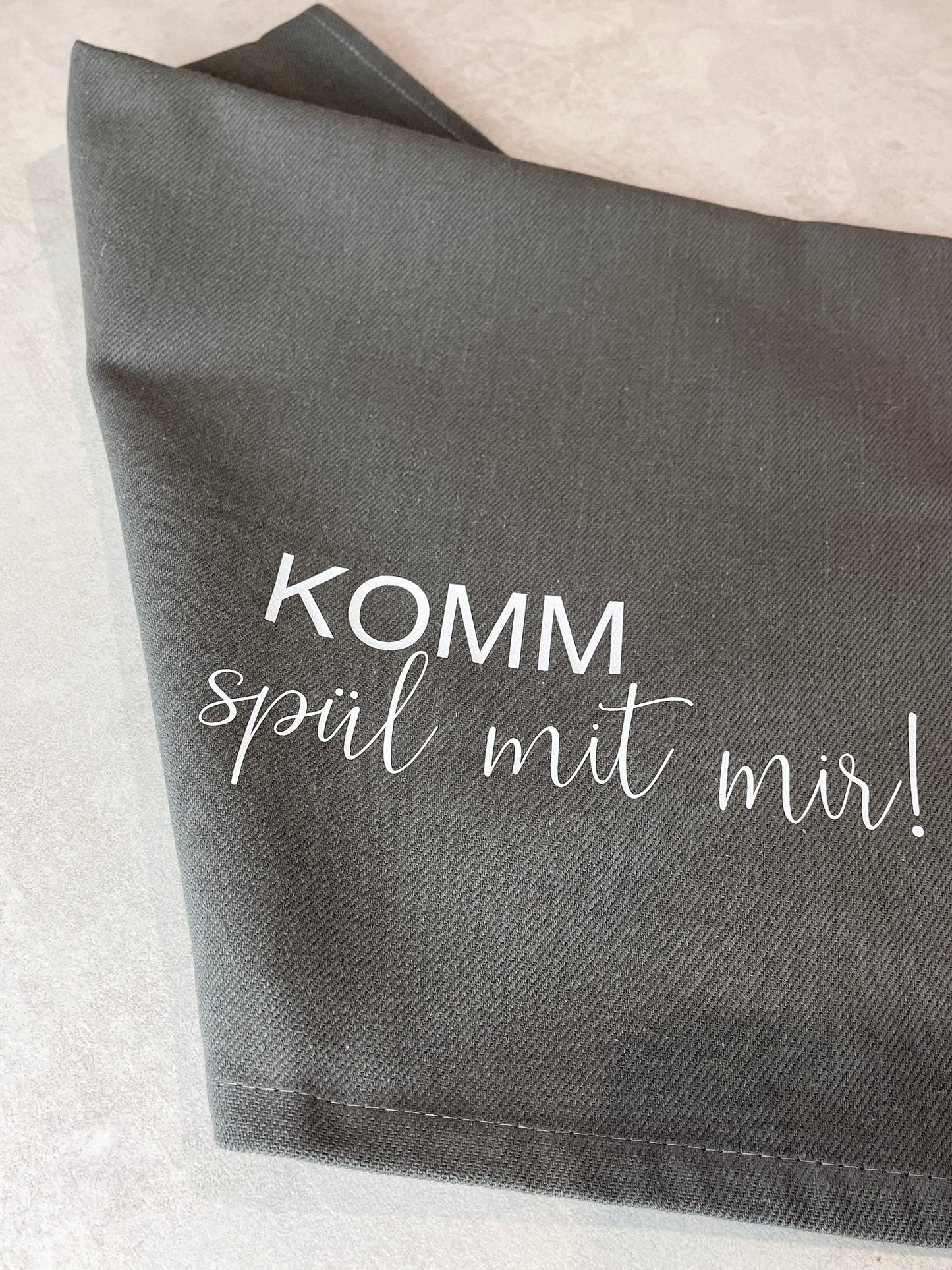 Geschirrtuch Küchenhandtuch Komm spül mit mir