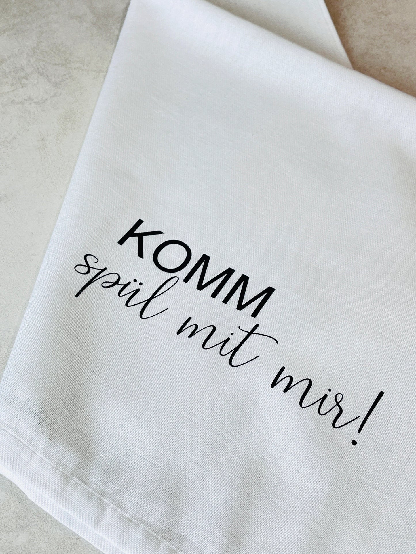 Geschirrtuch Küchenhandtuch Komm spül mit mir