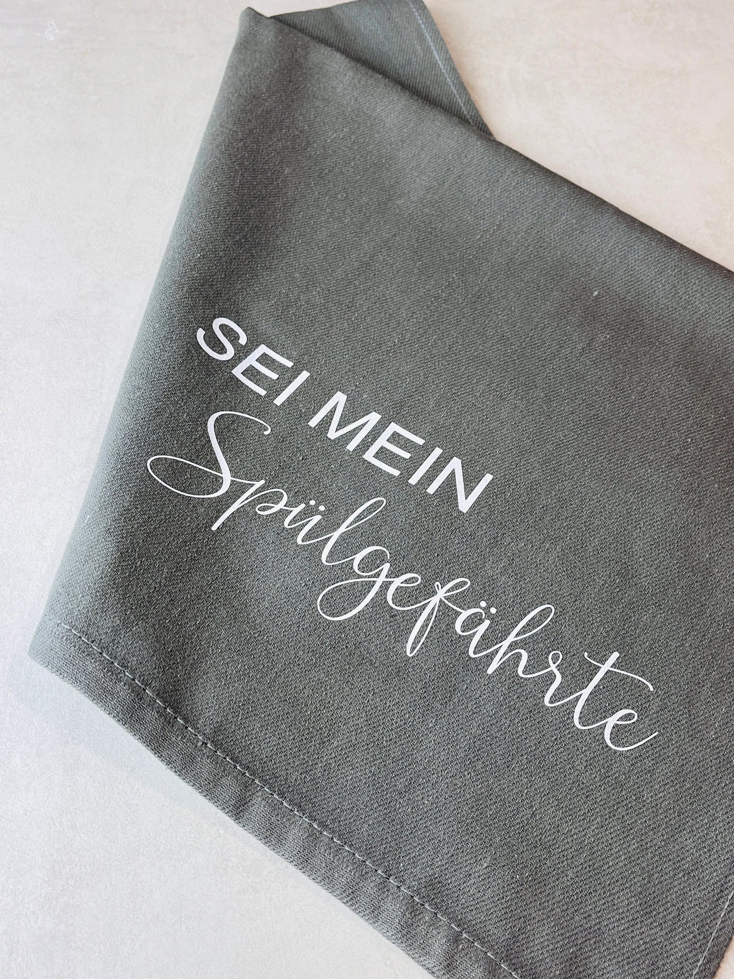 Geschirrtuch Küchenhandtuch Sei mein Spülgefährte