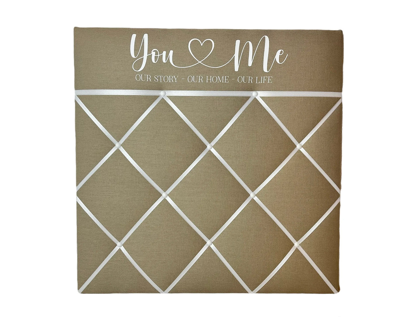 Memoboard Hochzeit you&me sand