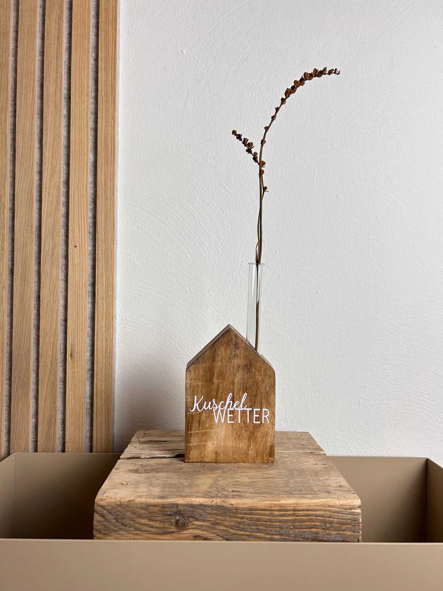 Holzhaus Herbstdeko