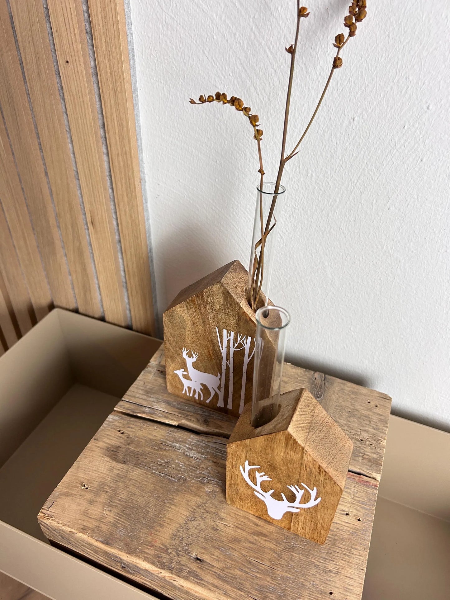 Holzhaus Herbstdeko