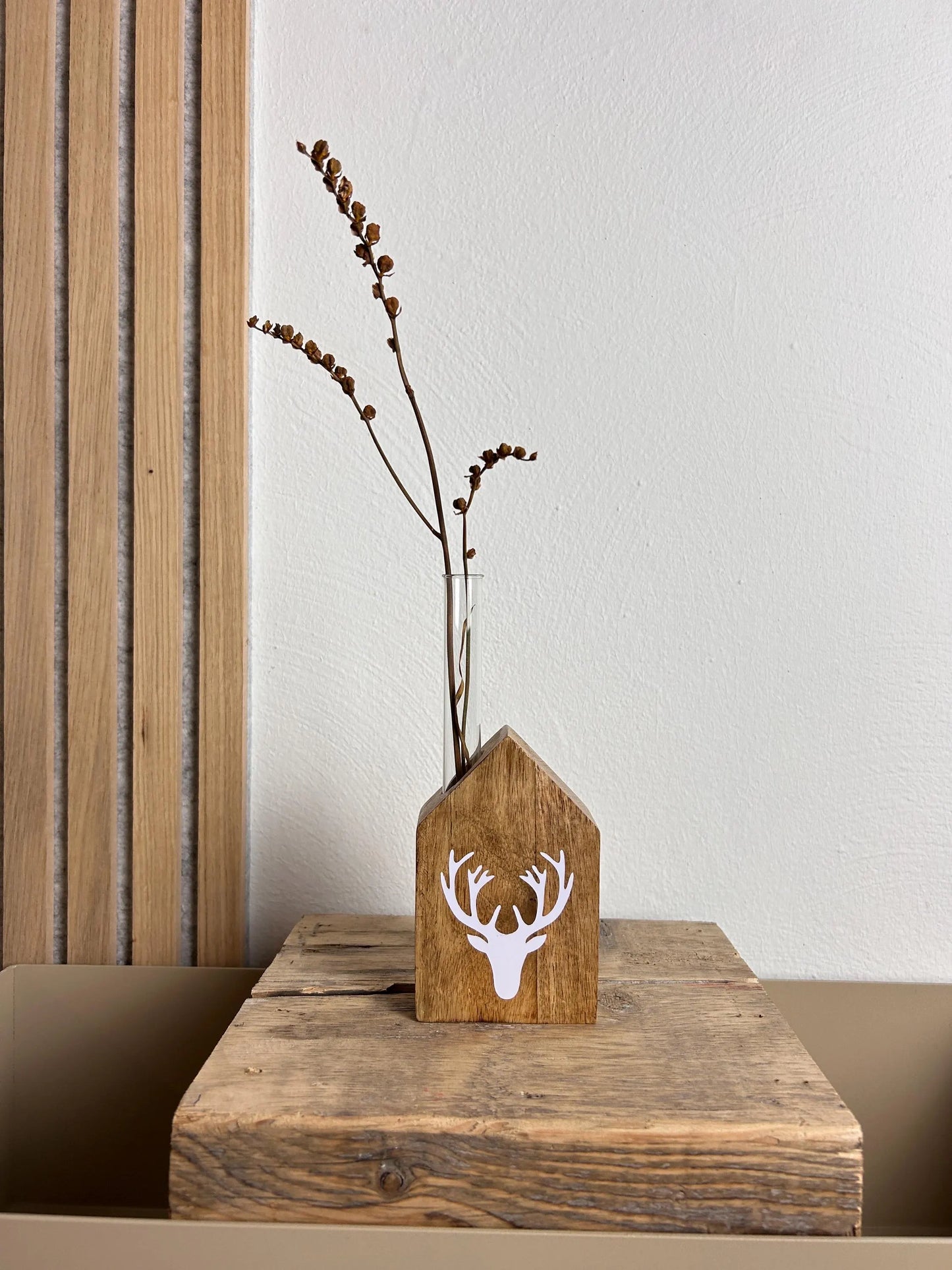 Holzhaus Herbstdeko