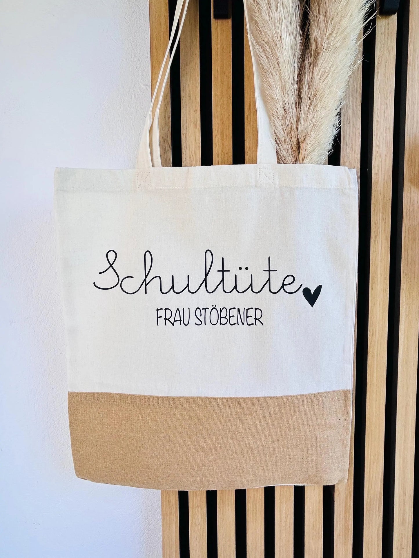 Jutetasche Schultüte Geschenk Lehrer Lehrerin