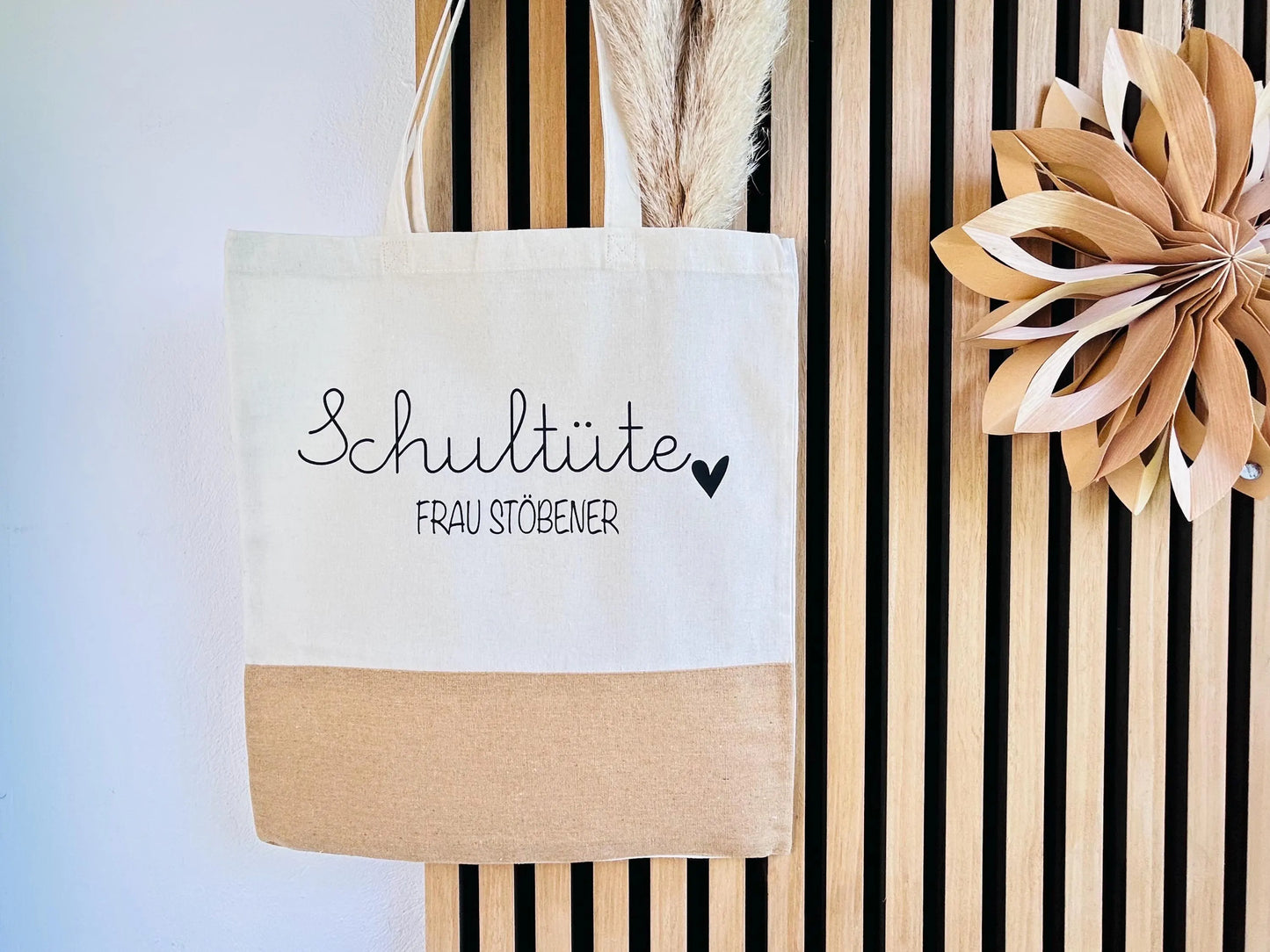 Jutetasche Schultüte Geschenk Lehrer Lehrerin