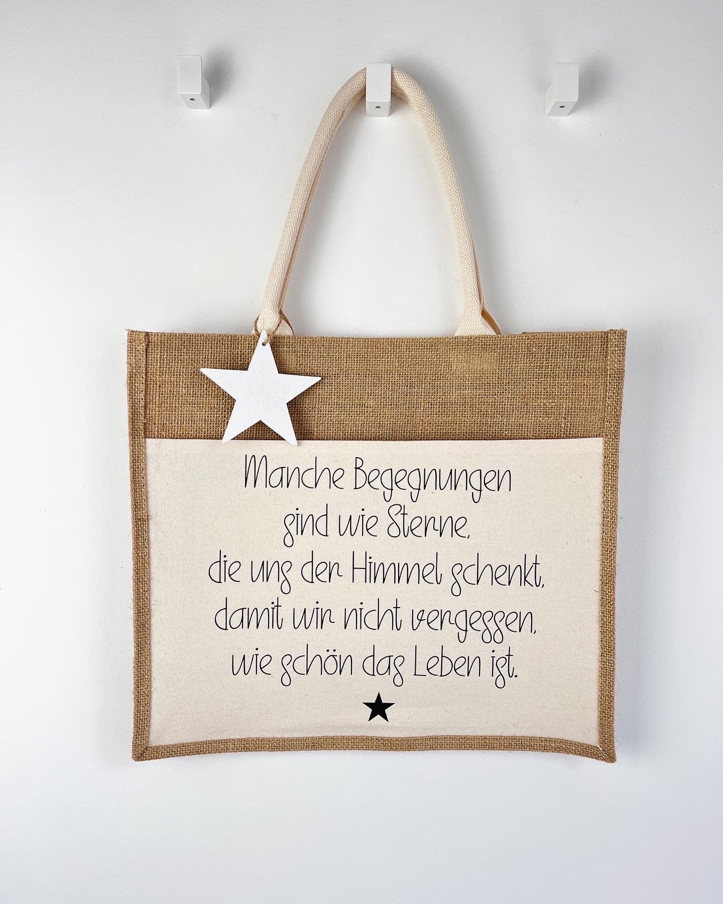 Jutetasche …wie schön das Leben ist! Shopper