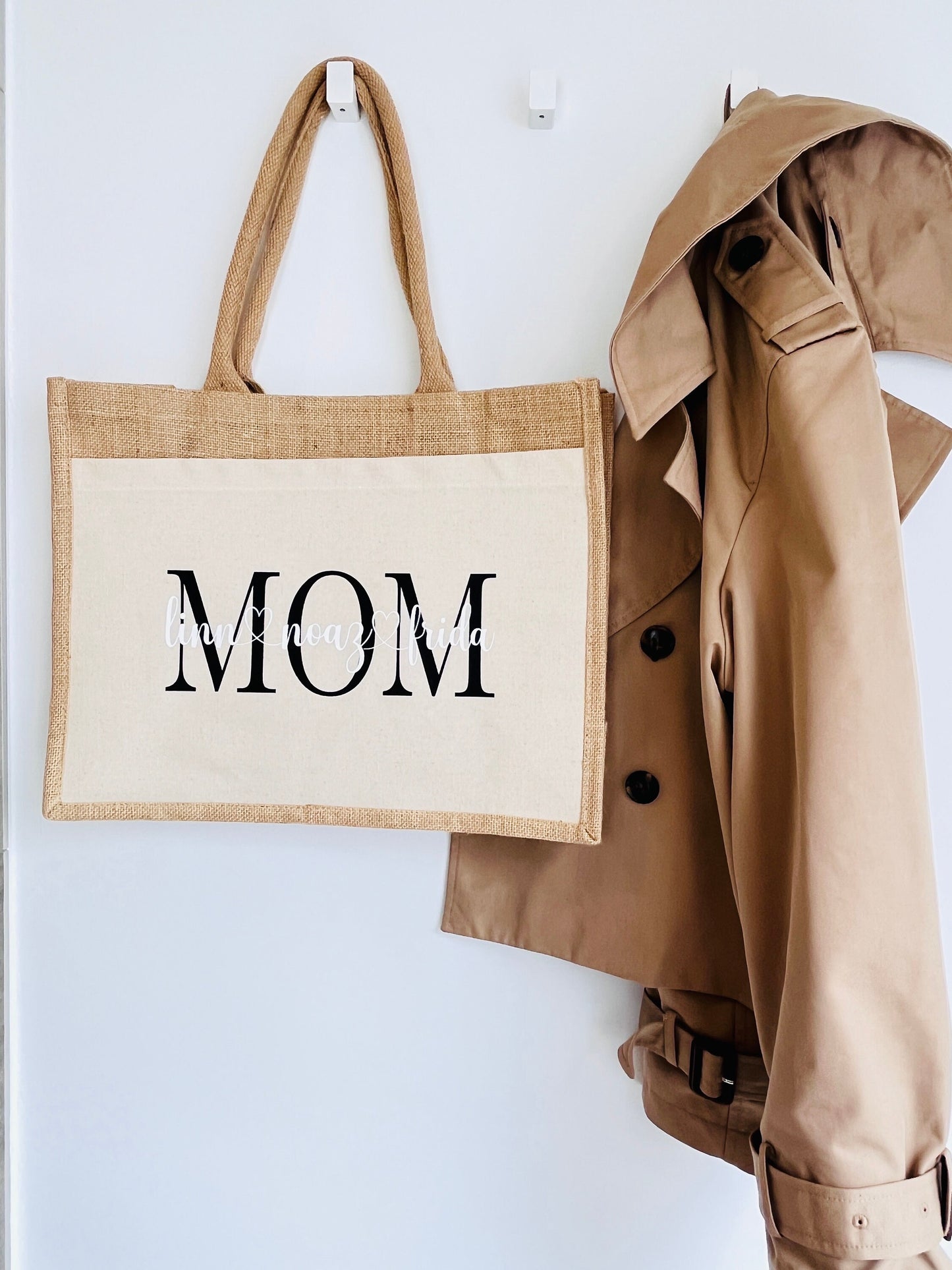 Jutetasche Shopper Jutebag MOM personalisiert