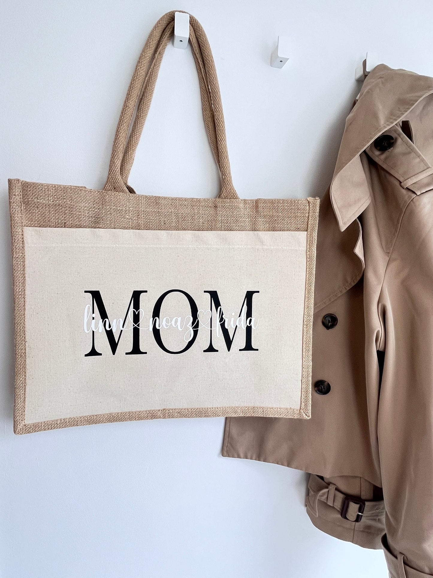 Jutetasche Shopper Jutebag MOM personalisiert