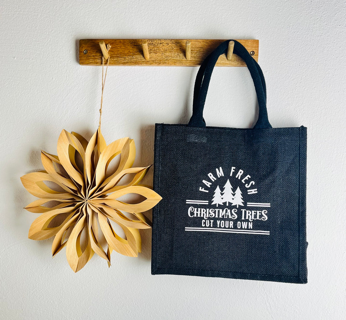 Jutetasche Geschenk Deko Weihnachten