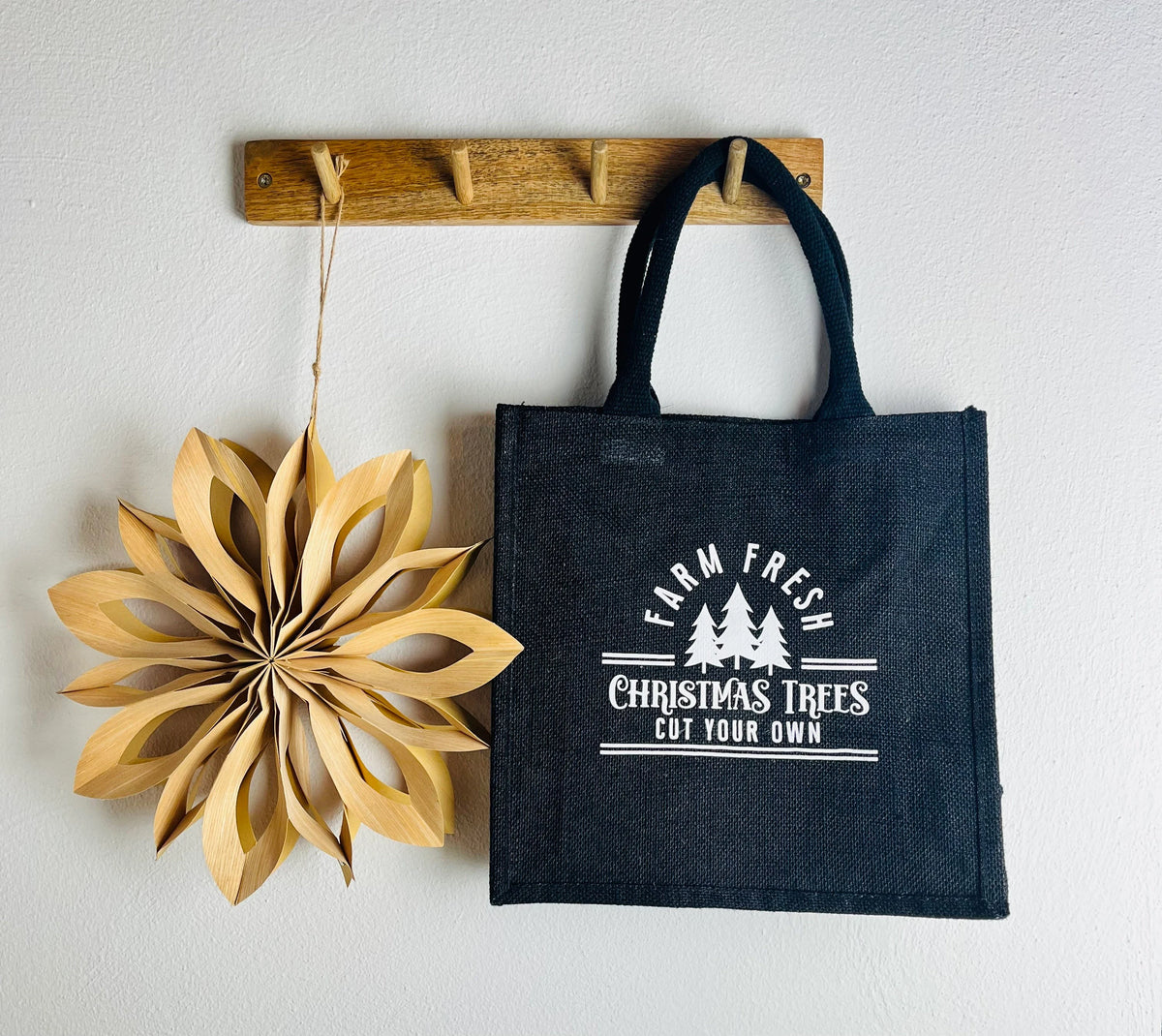 Jutetasche Geschenk Deko Weihnachten
