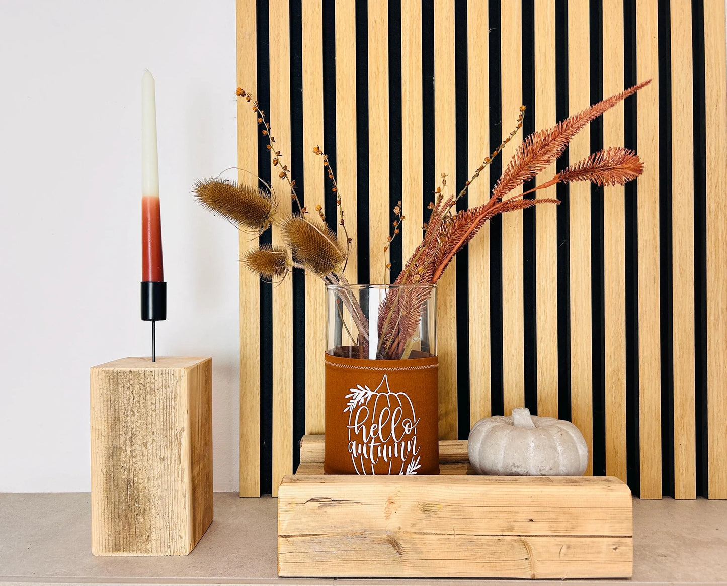 Upcycling Kerzenständer Altholz