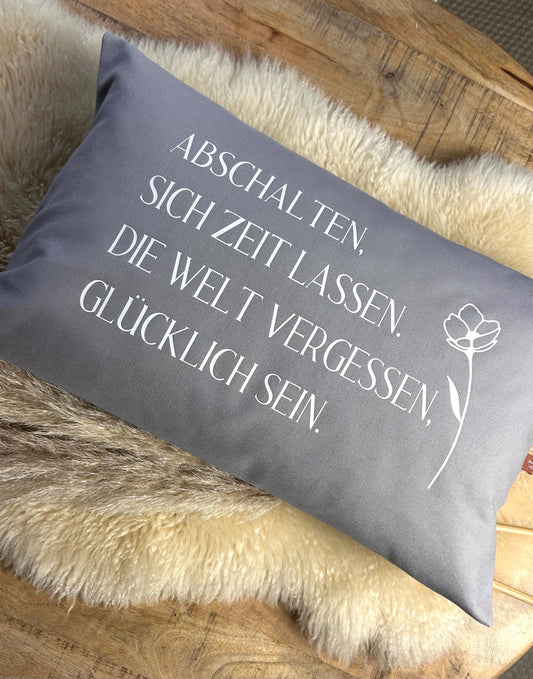 Kissen me time grau