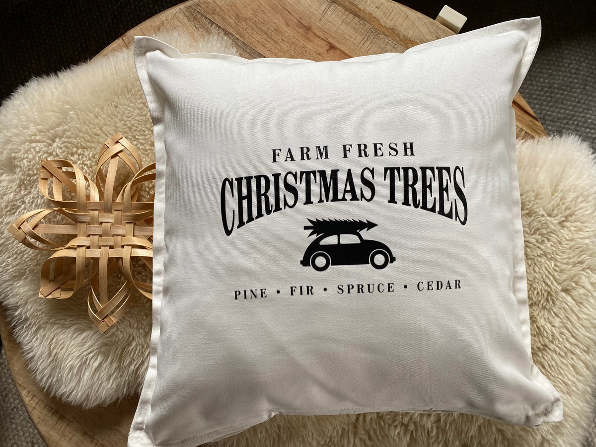 Kissen Weihnachten weiß