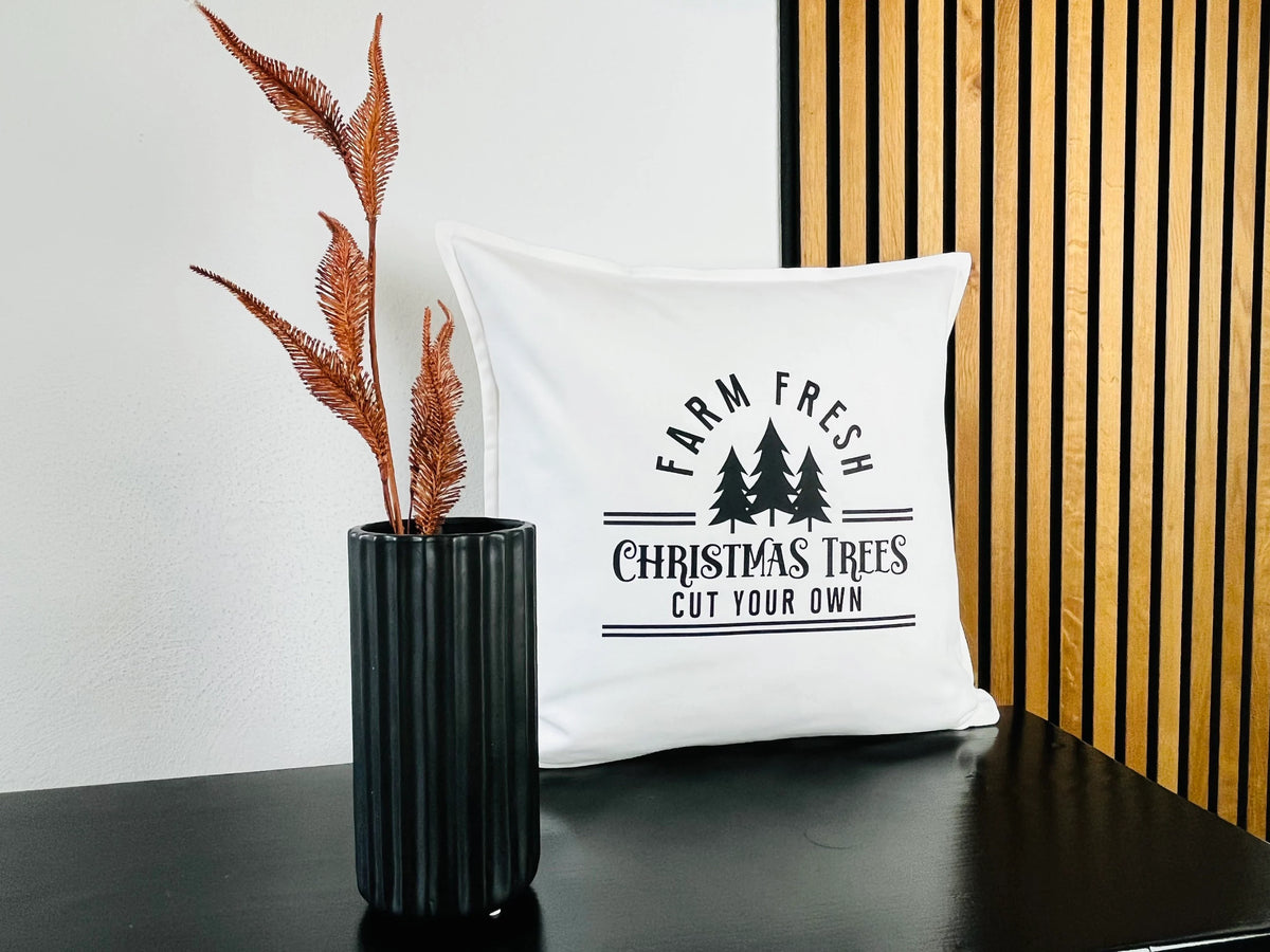 Kissen Christmas Trees weiß