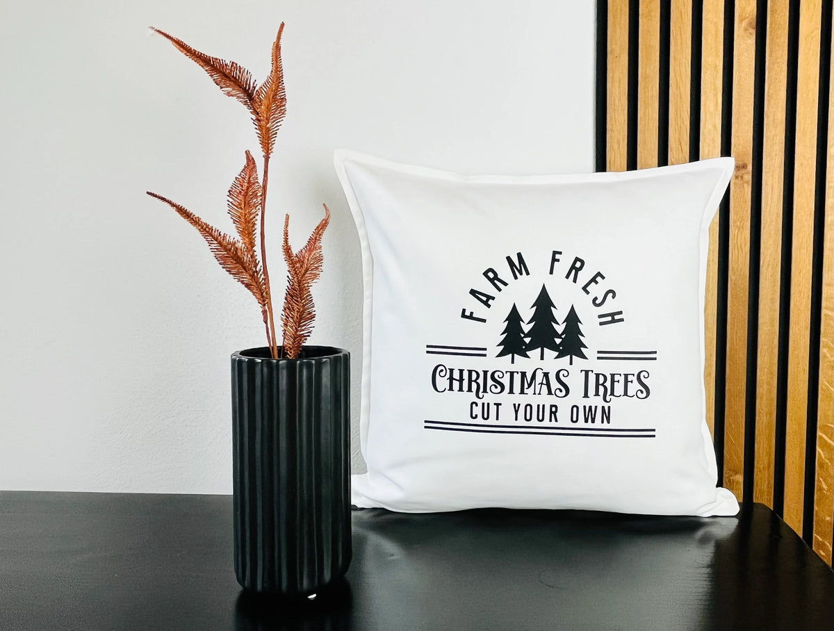 Kissen Christmas Trees weiß