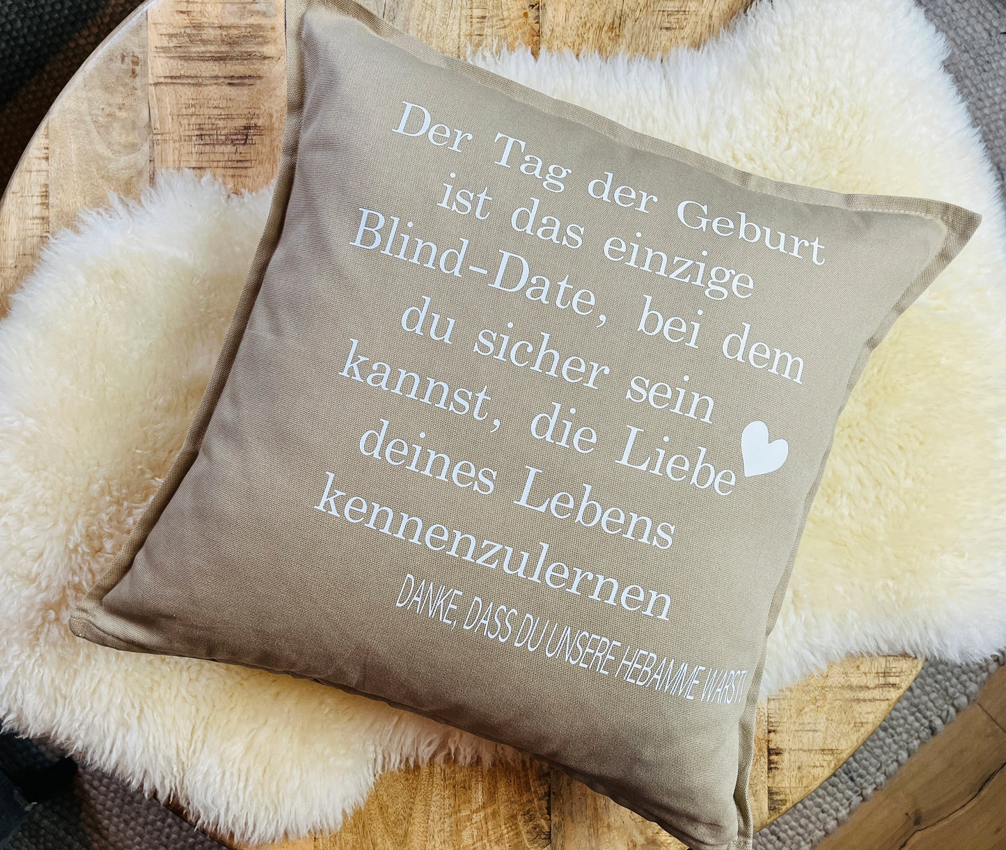 Kissen Hebamme Danke sagen