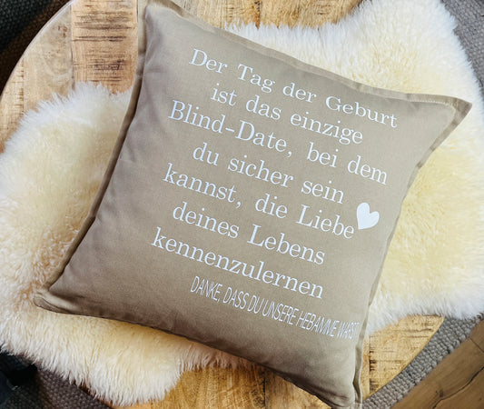Kissen Hebamme Danke sagen
