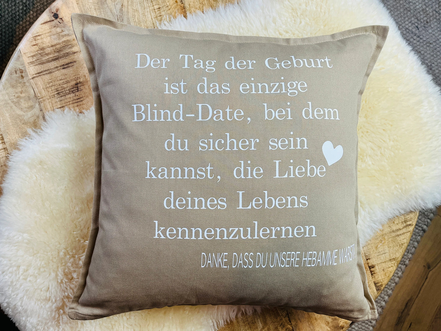Kissen Hebamme Danke sagen