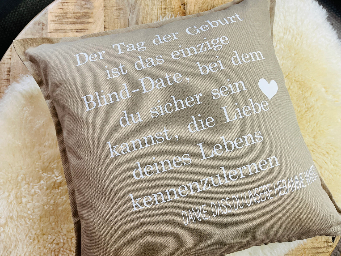 Kissen Hebamme Danke sagen