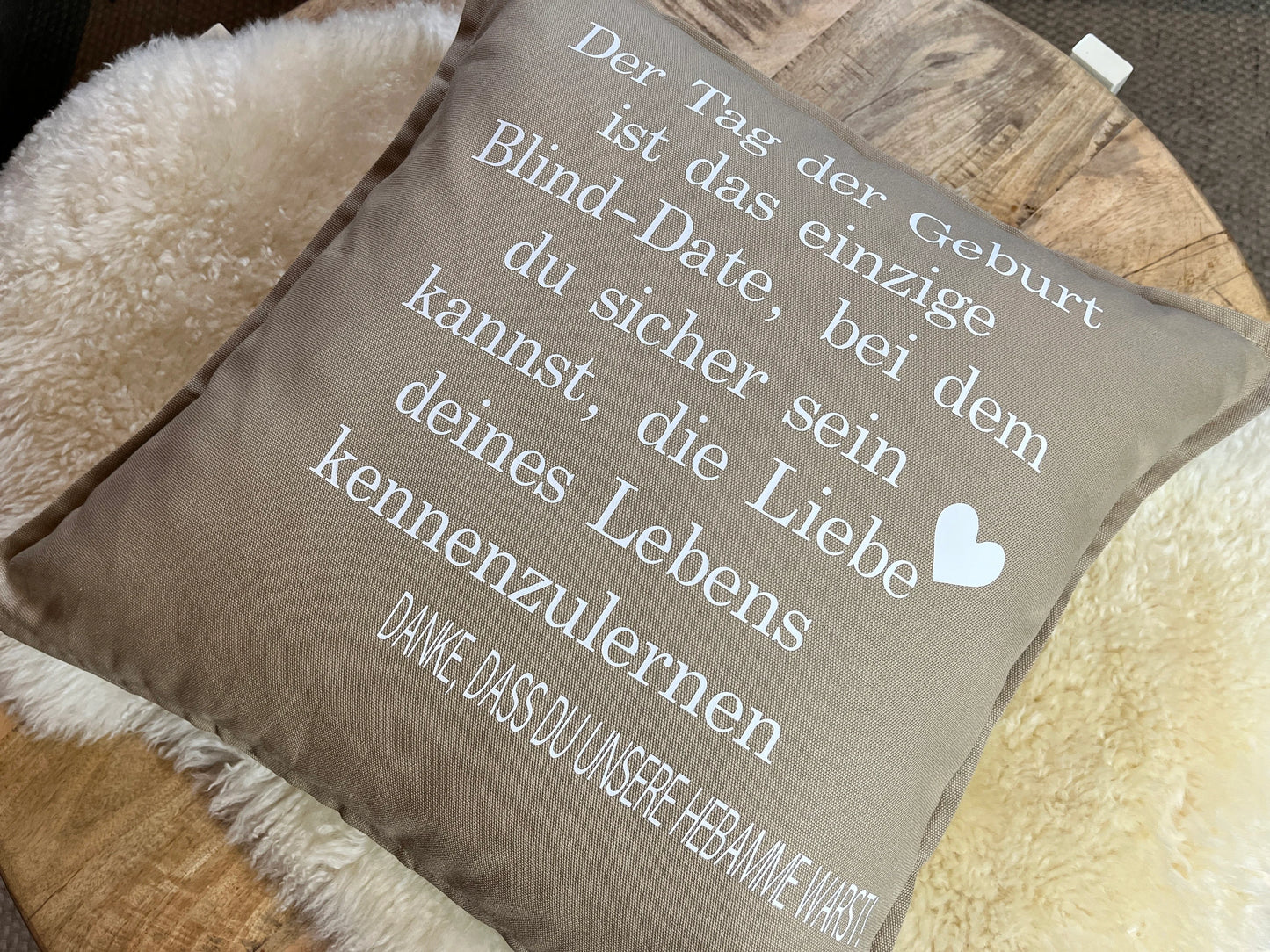 Kissen Hebamme Danke sagen