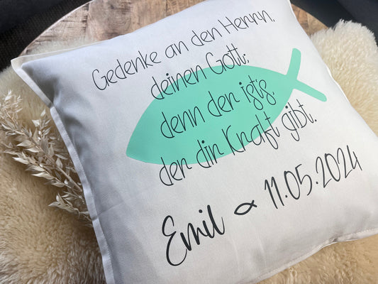 Kissen Konfirmation Kommunion Taufe grün
