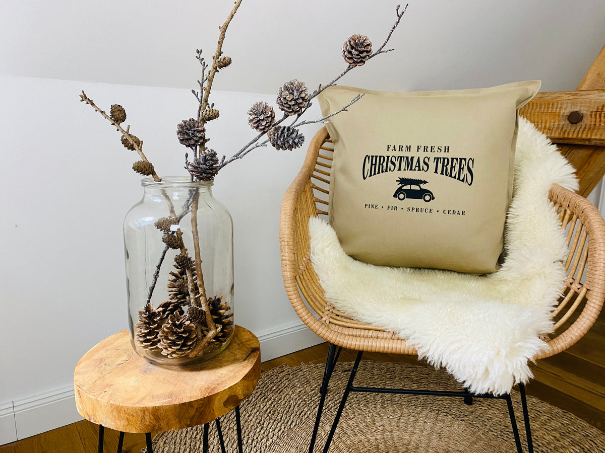 Kissen Weihnachten beige