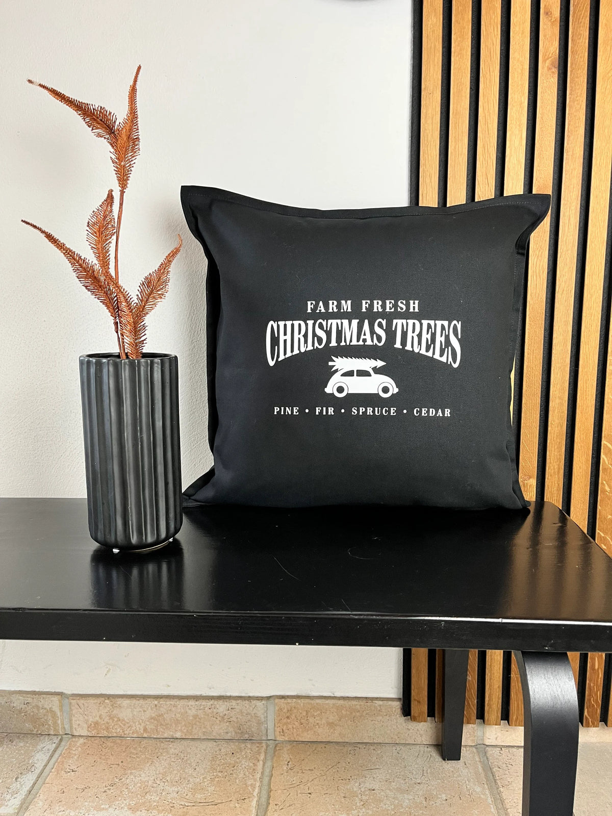 Kissen Weihnachten schwarz