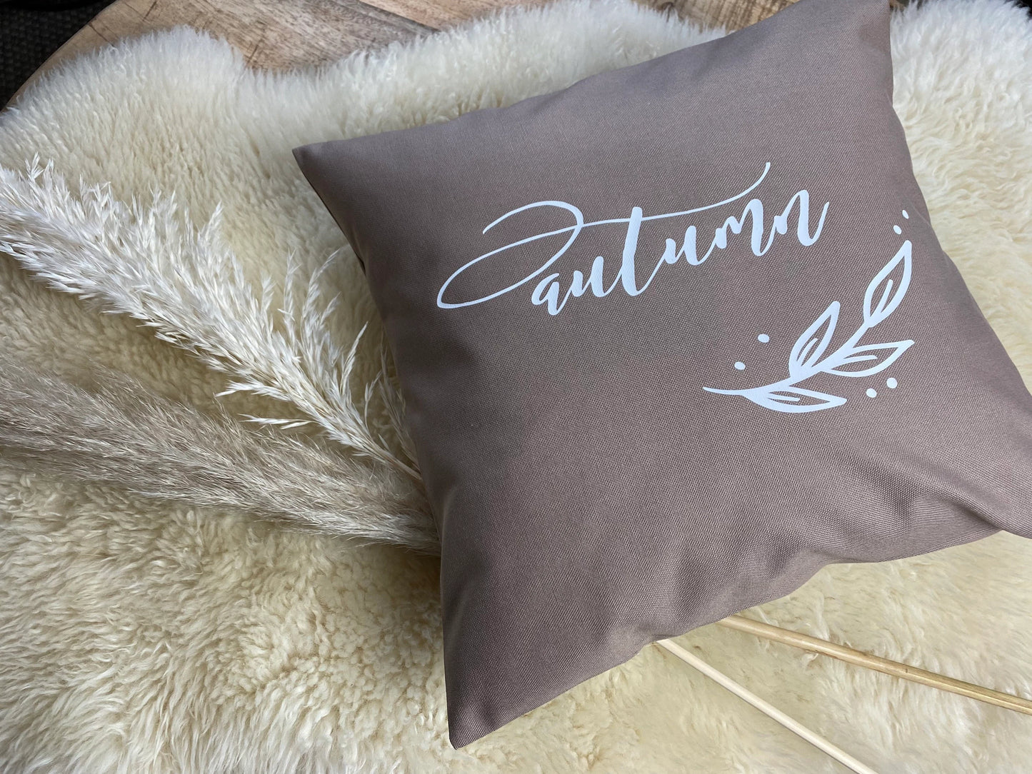 Deko Kissen Herbst beige