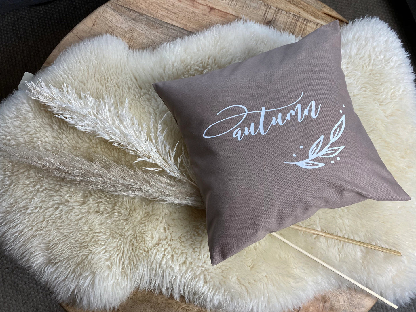 Deko Kissen Herbst beige