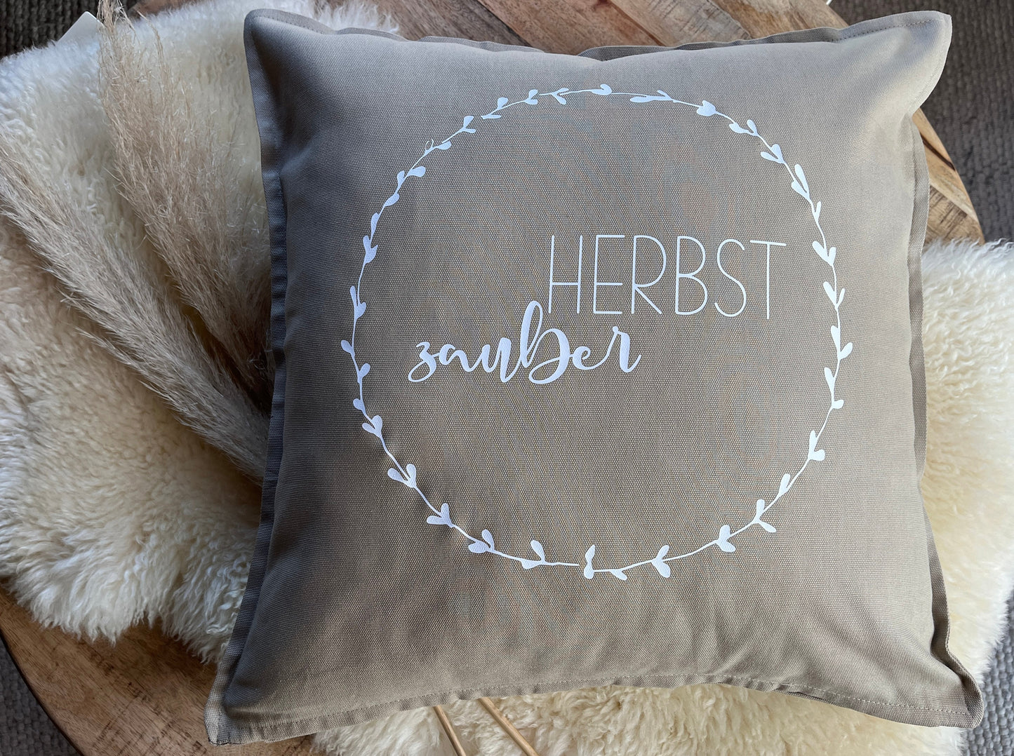 Deko Kissen Herbstzauber beige