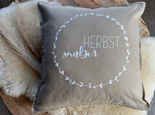 Deko Kissen Herbstzauber beige