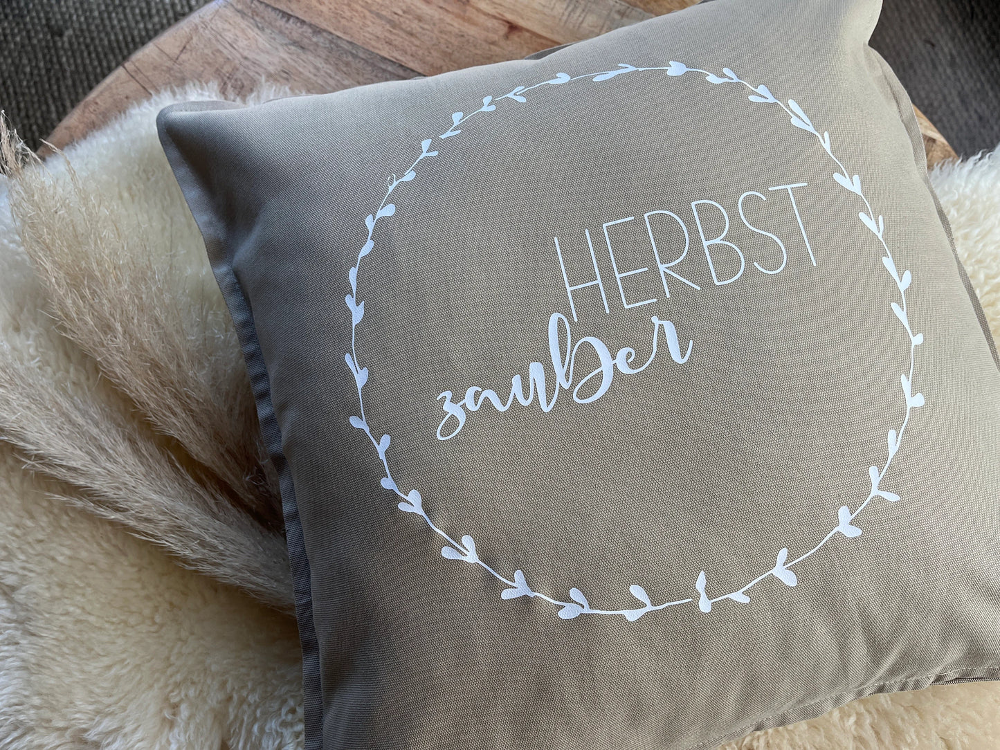 Deko Kissen Herbstzauber beige