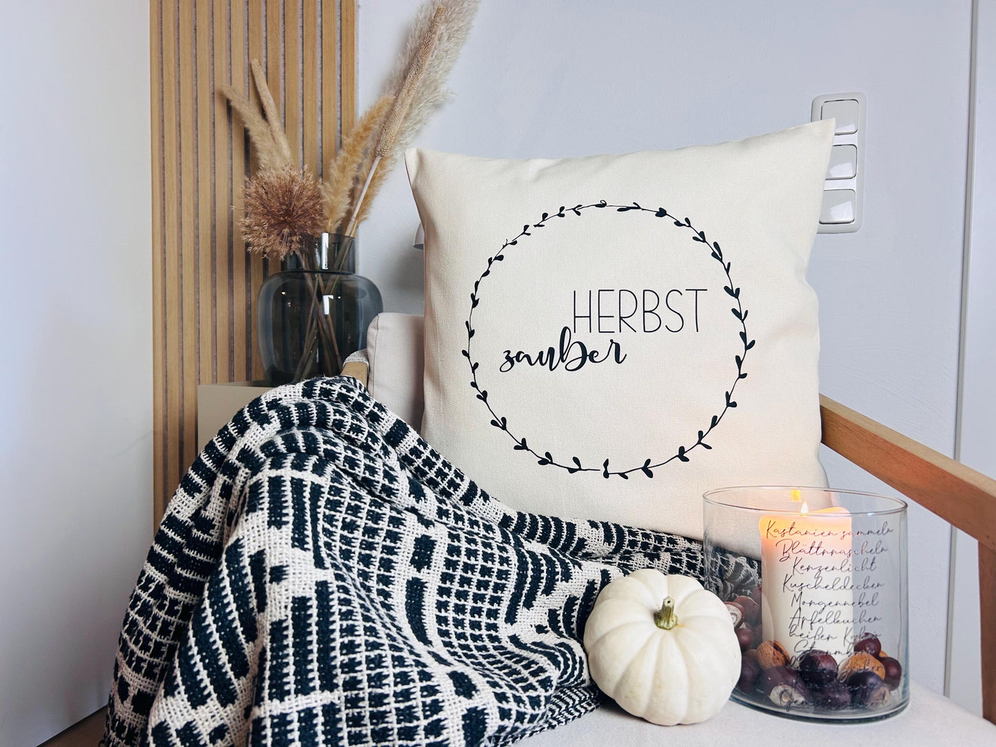 Deko Kissen Herbstzauber cremeweiß