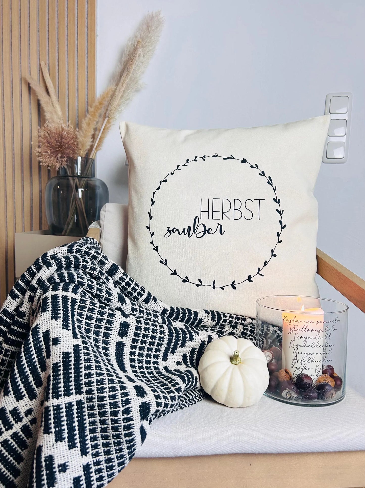Deko Kissen Herbstzauber cremeweiß