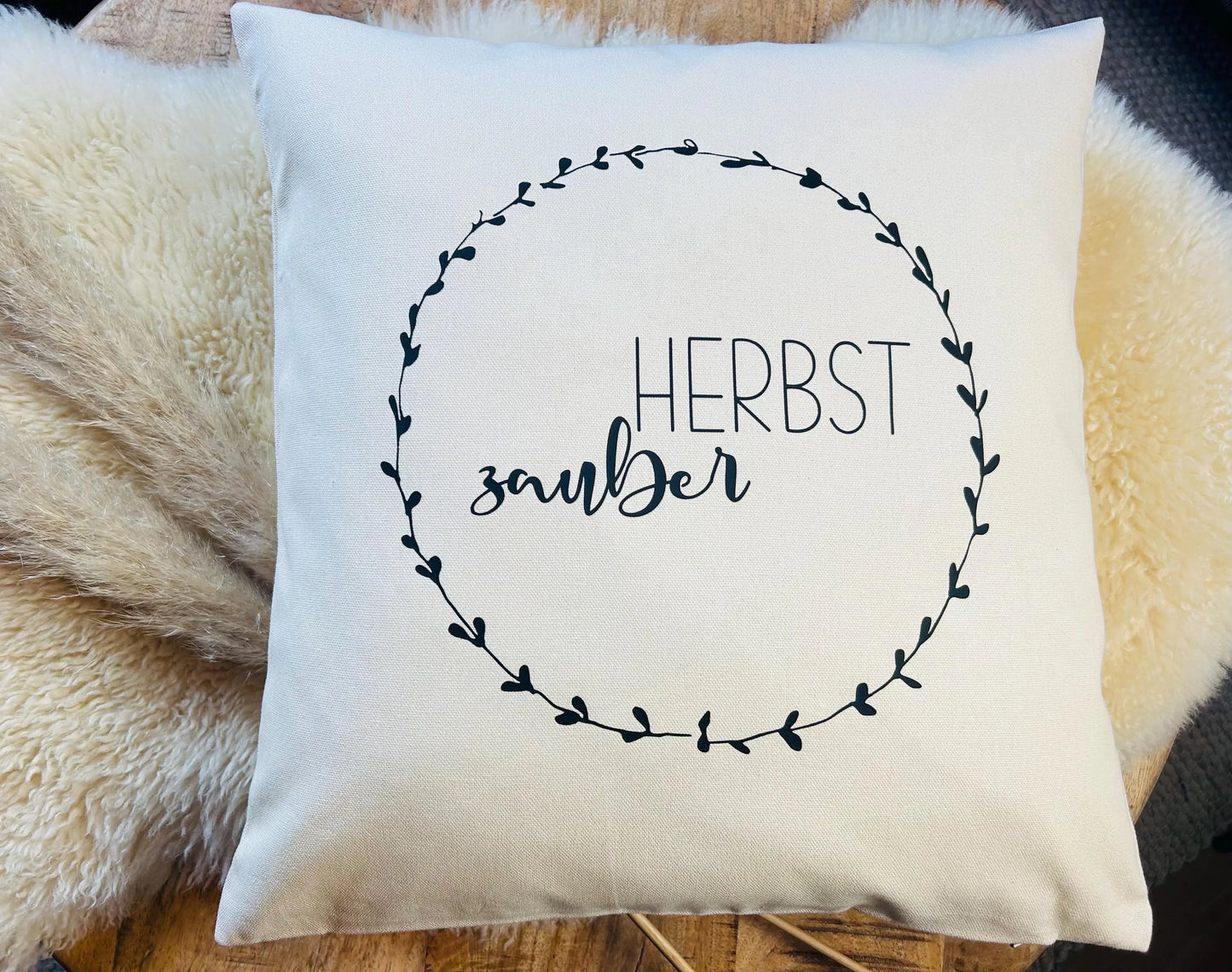 Deko Kissen Herbstzauber cremeweiß