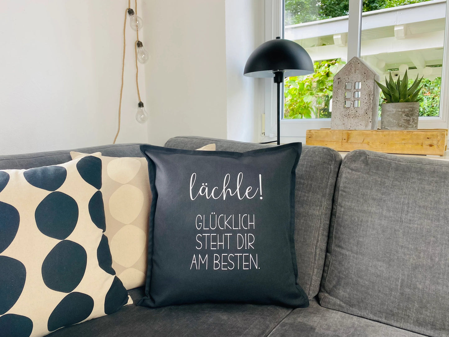 Kissen Lächle glücklich steht Dir am Besten
