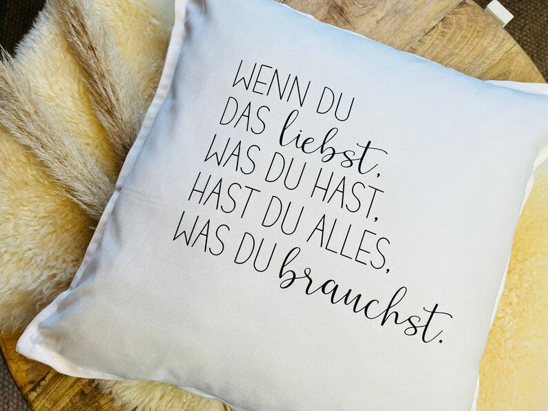 Kissen Liebe weiß