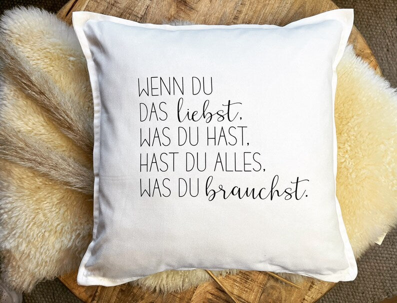 Kissen Liebe weiß