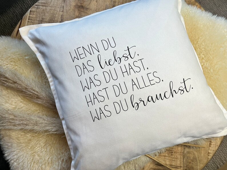Kissen Liebe weiß